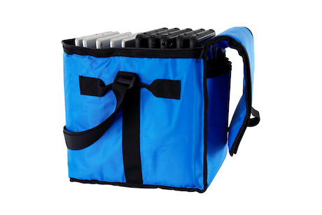 Leba NoteBag Aufbewahrungs- und Ladelösung für 5 Tablets, mit USB-C, blau