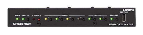 Crestron HD-MD4X2-4KZ-E 4x2 4K60 4:4:4 HDR AV Switcher - Demo