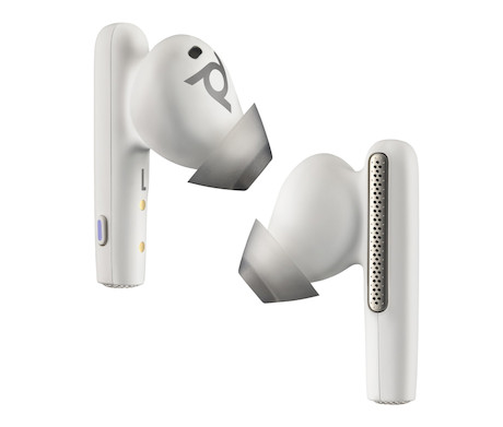 Poly Voyager Free 60+ UC USB-A Earbuds mit Touchscreen Ladecase, weiß