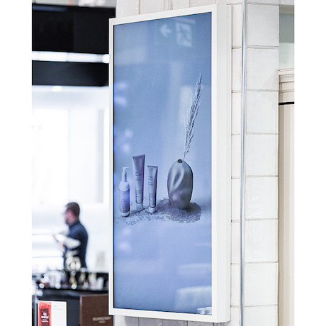 HI-ND 75" Wandgehäuse EASY, Hochformat, weiß