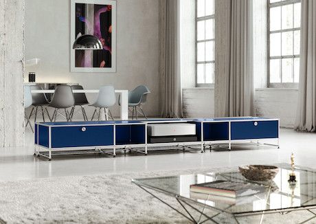 USM, Leica, celexon - Cine Collection Set 120", Stahlblau