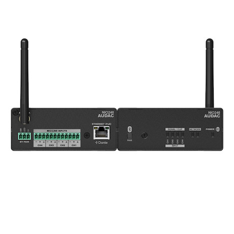 AUDAC NIO240 Dante-Audio-Mixer - 4 x Mikrofon- / Line-Eingang