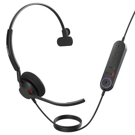 Jabra Engage 40 Inline Link - USB-A/USB-C - schnurgebundenes Mono Headset zertifiziert für UC-Plattf