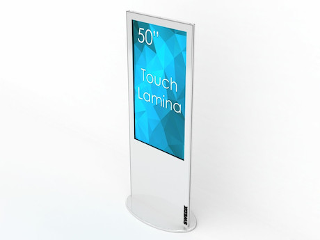 SWEDX Lamina 50" freistehendes Touch Display mit Steuereinheit & Smart HDMI, weiß - Demoware