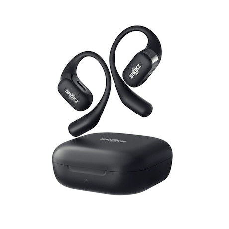 SHOKZ OpenFit Open-Ear-Design Bluetooth Kopfhörer mit 28 Stunden Wiedergabezeit | Farbe: Schwarz