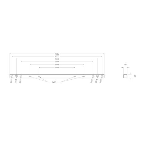 Hagor Adapter VESA 1000/900/800 - optional zur Erweiterung der VESA-Norm