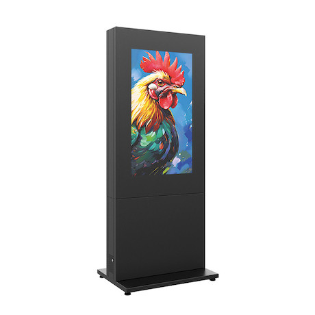 Hagor HP Kiosk 55" FS – B2B Indoorstele für zwei Bildschirme, Back-to-Back | Portrait-Format | Bilds