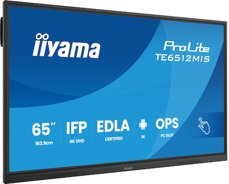iiyama ProLite TE6512MIS-B4AG Interaktiver 65" 4K UHD Touchscreen für eine interaktive Zusammenarbei
