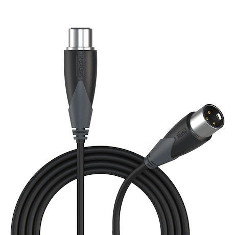 Procab CLA901/15 1x XLR Male auf 1-XLR Female Mikrofonkabel, vergoldete Kontakte, Länge 15m, schwarz
