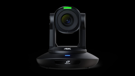 Telycam Vision+ 4KN 4K60 20X PTZ-Videokamera mit automatischer Verfolgung und Live-Streaming, schwar