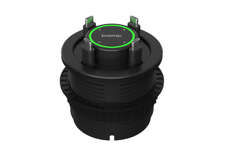 Biamp Systems EasyConnect MPX 250 Plug-and-Play-BYOM-Kollaborations-Switcher mit integrierter Ladefu