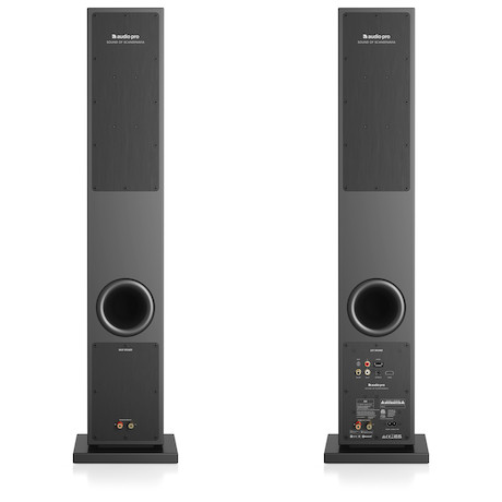 Audio Pro A38 drahtloser Multiroom-Standlautsprecher in Schwarz