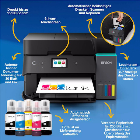 Epson EcoTank ET-4950 A4-Multifunktionsdrucker mit Wi-Fi und AirPrint Tintentank