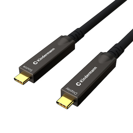 Kindermann USB-C AOC Full Feature Kabel 10m St/St