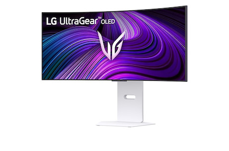 LG UltraGear™ 34GX90SA-W 34" OLED curved Smart-Gaming-Monitor mit 240 Hz, webOS und LG AI