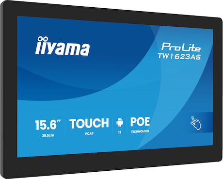 iiyama ProLite TW1623AS-B3P 16" PCAP 10-Punkt-Touchscreen-PC mit Android-Betriebssystem, Power-over-