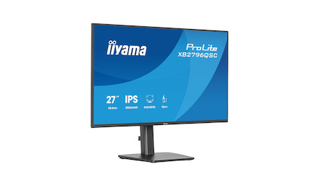 iiyama ProLite XB2796QSC-B1 27" Monitor mit IPS-Panel-Technologie, USB-C-Anschluss (65 W) und höhenv