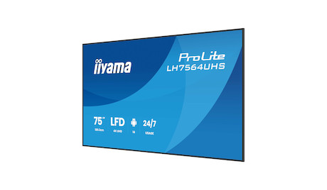 iiyama ProLite LH7564UHS-B1AG 4K UHD 75" Digital Signage-Display mit erweiterten Steuerungs- und Kon