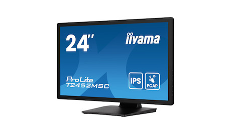 iiyama ProLite T2452MSC-B1AG 24” PCAP 10-Punkt Multi-Touch-Monitor mit Edge-to-Edge-Glas-Design und
