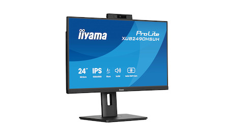 iiyama ProLite XUB2490HSUH-B2 24’’ Desktop-Monitor mit integrierter Windows Hello Webcam und Mikrofo