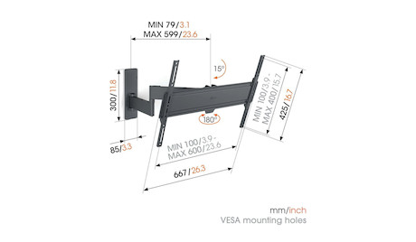 Vogels TVM 1645 Schwenkbare TV-Wandhalterung