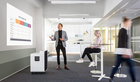 Artome M10 AV-Medienmöbel mit integriertem Soundsystem und flexibler Projektoraufnahme für große Umg