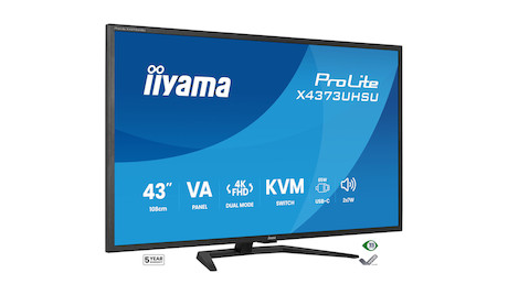 iiyama ProLite X4373UHSU-B2 43" Monitor mit 4K Auflösung