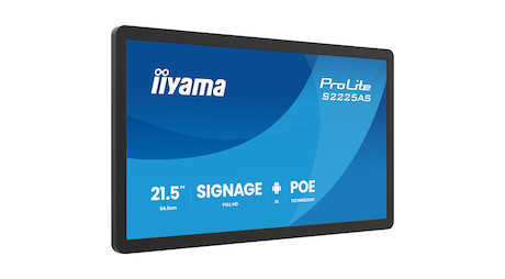 iiyama ProLite S2225AS-B1P 22" Signage Display, optimiert durch das integrierte iiSignage² Content-M