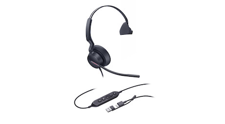 Yealink UH44 kabelgebundenes Mono USB-C/A Headset | zertifiziert für Microsoft Teams