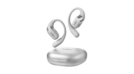 SHOKZ OpenFit 2+ Open-Ear-Design Bluetooth Kopfhörer mit bis zu 48 Stunden Wiedergabezeit | grau