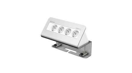 Kindermann CablePort desk² 4-fach 4 x Strom Alu