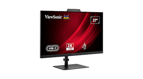 ViewSonic VG2741V-2K 27" QHD USB-C Videokonferenzmonitor mit Windows Hello-zertifizierter Webcam