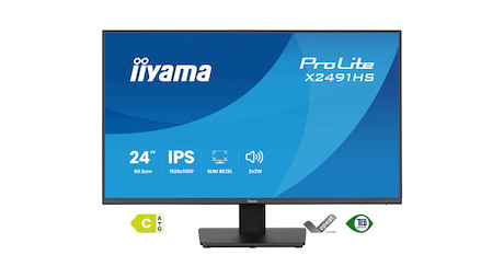 iiyama ProLite X2491HS-B1 24″ Full-HD-IPS-Monitor mit 120-Hz-Bildwiederholfrequenz und vierseitig sc