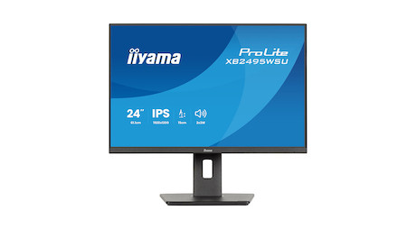 iiyama ProLite XB2495WSU-B1 24″ IPS-Monitor mit vierseitig schlankem Rahmendesign und 150 mm höhenve