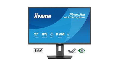 iiyama ProLite XB2797QSNP-B1 27″ QHD-Monitor mit USB-C-Docking, KVM-Switch und LAN