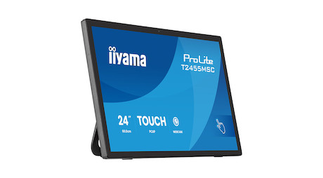 iiyama ProLite T2455MSC-B2 24″ Multi-Touch-Monitor mit Edge-to-Edge-Glas, integrierter Webcam und fl