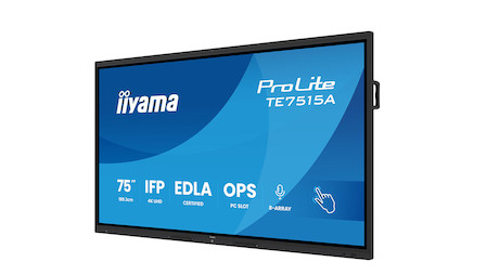iiyama ProLite TE7515A-B2AG 75" 4K UHD Google EDLA-zertifiziertes interaktives Display
