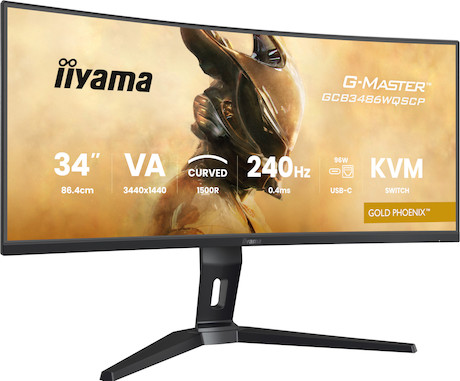 iiyama G-MASTER GCB3486WQSCP-B1 34" Gold Phoenix Curved Monitor mit 240Hz Bildwiederholfrequenz & 0.