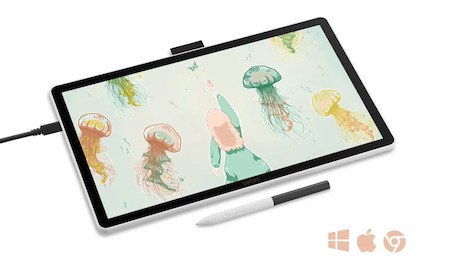 Wacom Grafiktablet One 14 - Touchpen