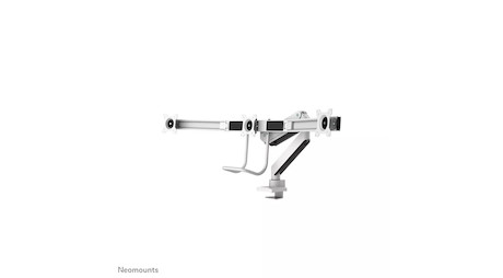 Neomounts NM-D775DX3WHITE Monitorarm 17-27" - Gasfeder - Topfix - 180°-Stopp - Klemme/Durchführung -