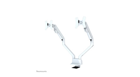 Neomounts FPMA-D750DWHITE2 Monitorarm 10-32" - Gasfeder - Topfix - 180°-Stopp - Klemme/Durchführung