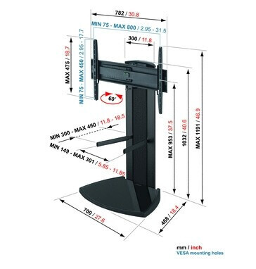 Vogels EFF 8340 Standfuß für LCD/Plasmabildschirme 40 bis 65 Zoll weiss