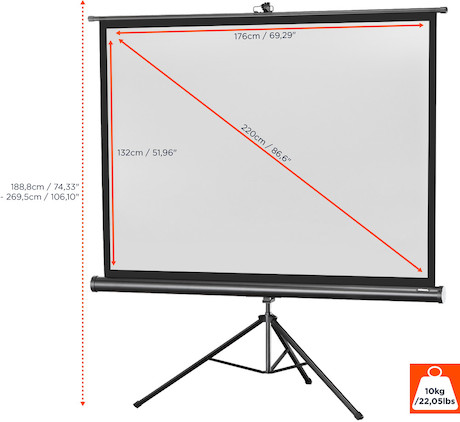 celexon Stativleinwand Economy 176 x 132 cm