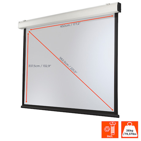 celexon Leinwand Motor Expert XL 450 x 340 cm