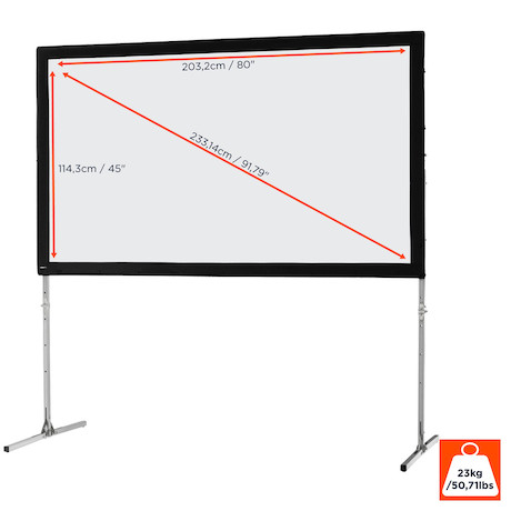 celexon Faltrahmen Leinwand Mobil Expert 203 x 114cm, Frontprojektion