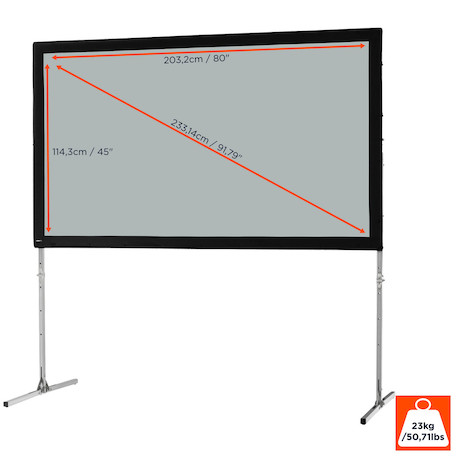 celexon Faltrahmen Leinwand Mobil Expert 203 x 114cm, Rückprojektion