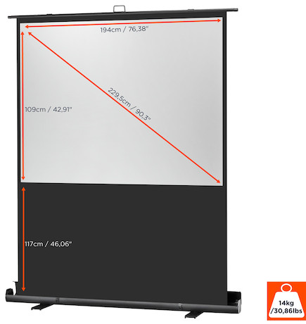 celexon Leinwand Ultramobil Plus Professional 200 x 113 cm