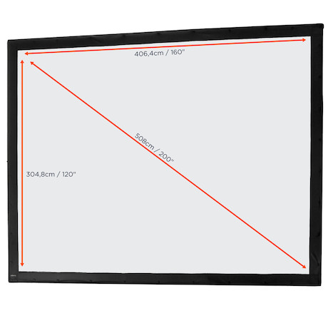 celexon Tuch für Faltrahmen Mobil Expert Frontprojektion - 406 x 305 cm