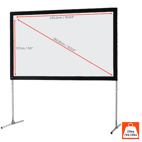 celexon Faltrahmen Leinwand Mobil Expert 203 x 127 cm, Frontprojektion