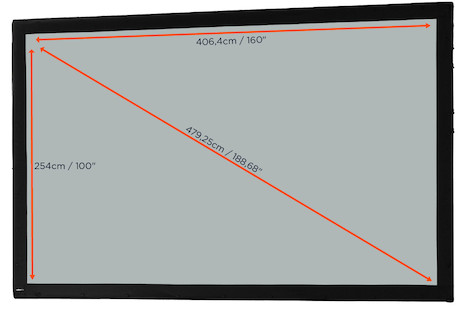 celexon Tuch für Faltrahmen Mobil Expert Rückprojektion - 406 x 254 cm